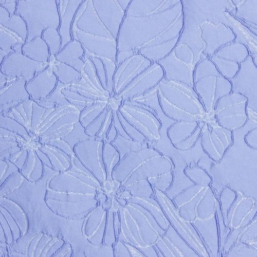 Jacquard lila met bloemenmotief met zilveren glitters - Lorré